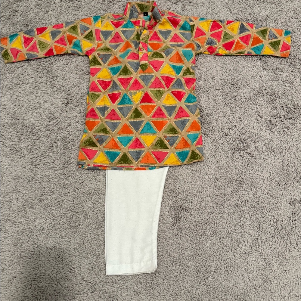 Indian / pakistani kids colorful kurta set.